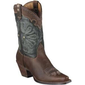 Ariat boots womens 10 daisy leather embroidered western festival rodeo cowgirl